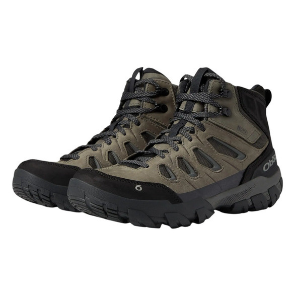 OBOZ Mens Sawtooth X Mid B-Dry Hiking Boots US 10 Gray Waterproof NIB